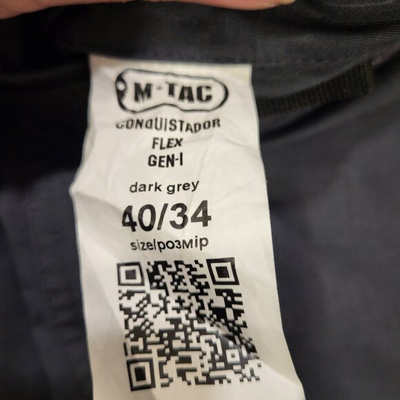 M-TAC Conquistador Flex Cargo Tactical Pants Mens‎ Size 40x34 Gray Ripstop - Picture 5 of 8